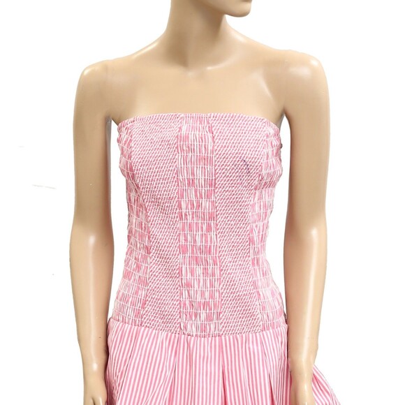 Anthropologie Celandine Strapless Drop-Waist Mini Romper Striped Tube M 282160 - Picture 5 of 7